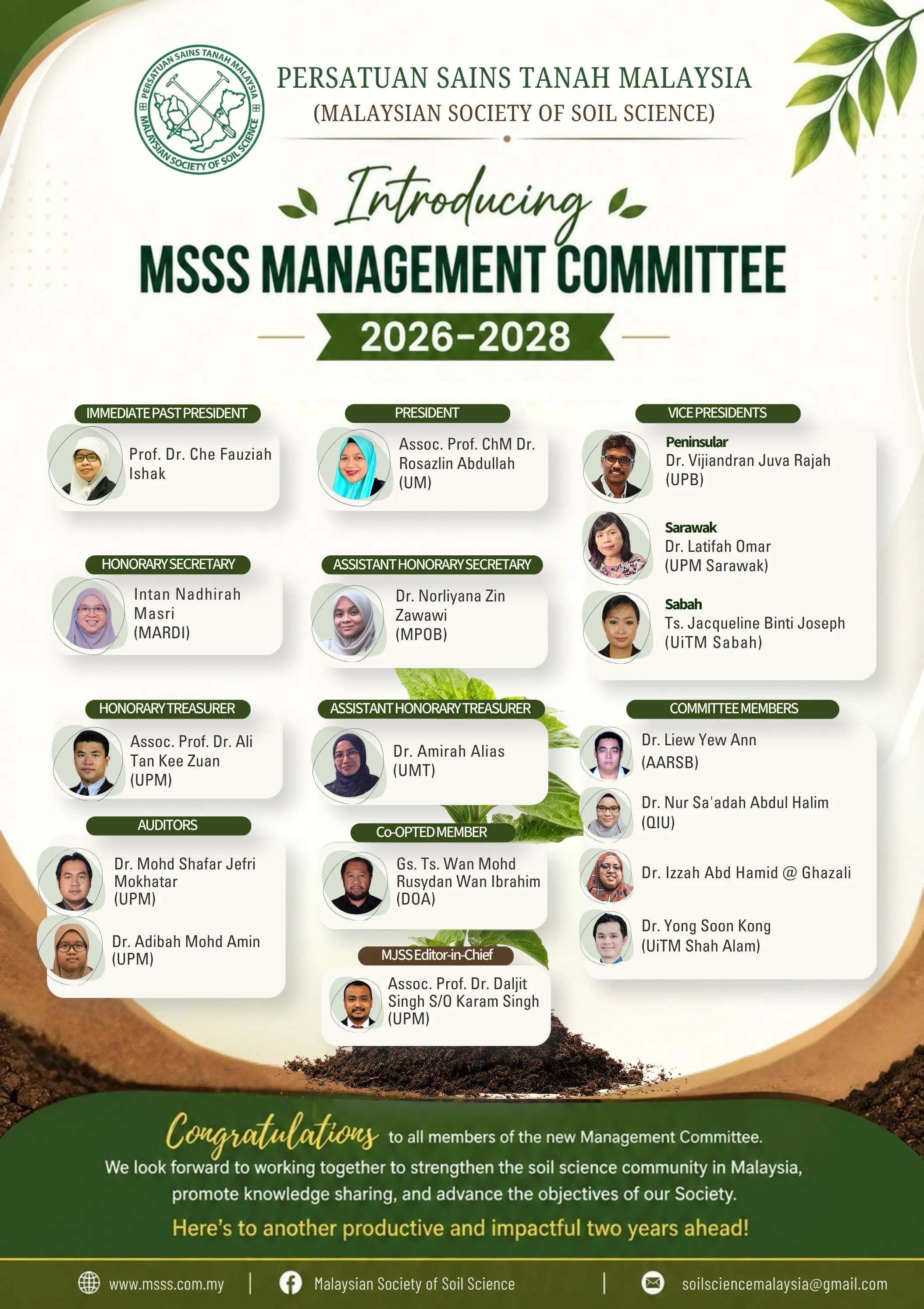 MSSS Management Committee 2026/2028